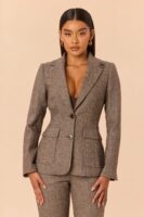 Brown Blazer with contrast
