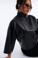 Black Blouse with mock neck