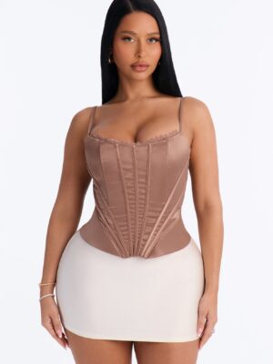 Top in Mocha 92% polyester