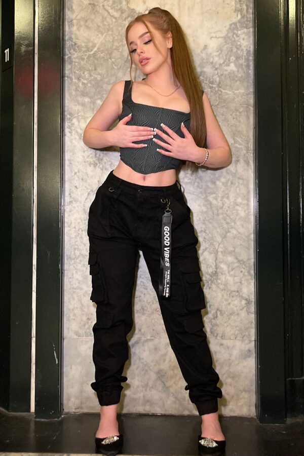 Pants in Black 97% cotton