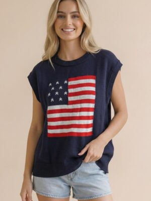 Navy Graphic Sweater