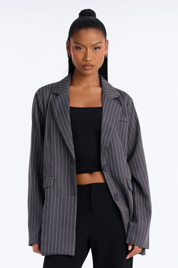 Blazer in Charcoal 97% polyester
