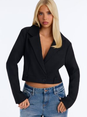 Black Cropped Blazer