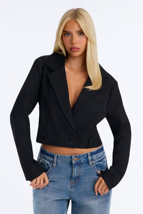 Black Cropped Blazer