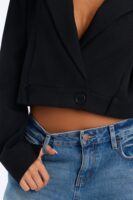Black Cropped Blazer