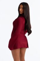 Dress in Burgundy 100% polyester