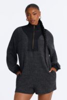 Romper in Charcoal 89% polyester