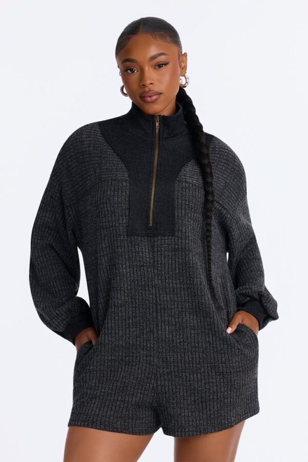 Romper in Charcoal 89% polyester