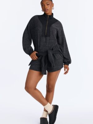 Romper in Charcoal 89% polyester