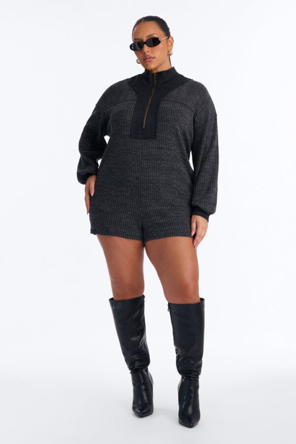 Romper in Charcoal 89% polyester