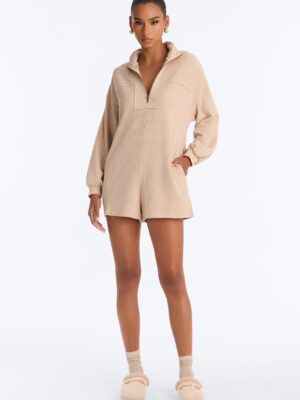Romper in Nude 89% polyester