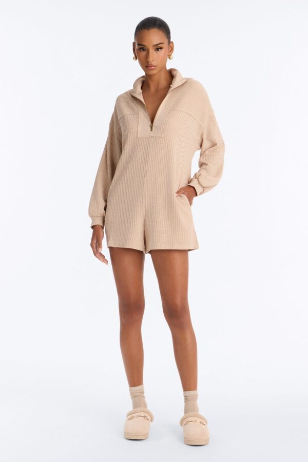 Romper in Nude 89% polyester