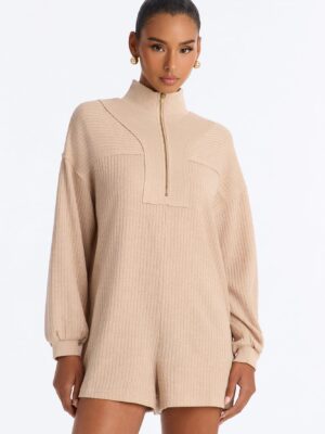 Romper in Nude 89% polyester