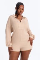 Romper in Nude 89% polyester