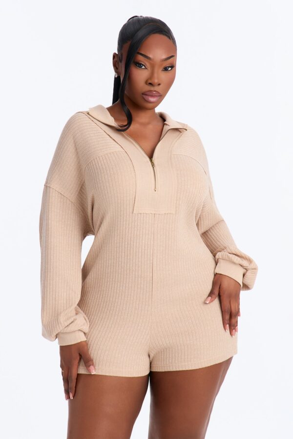 Romper in Nude 89% polyester