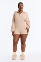 Romper in Nude 89% polyester