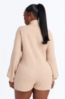Romper in Nude 89% polyester