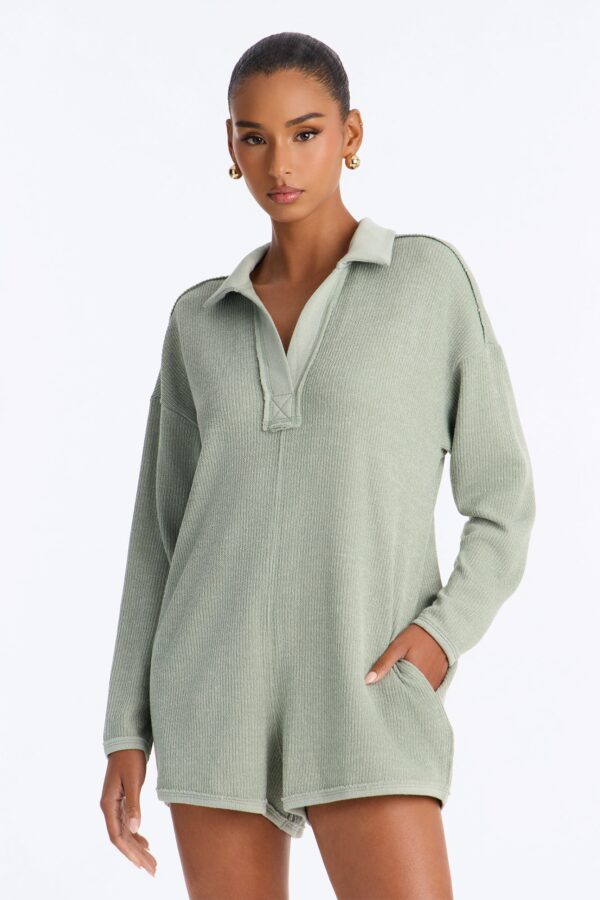 Romper in Sage 75% polyester