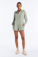 Romper in Sage 75% polyester