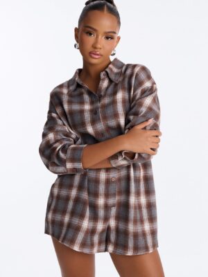Romper in Brown 70% polyester