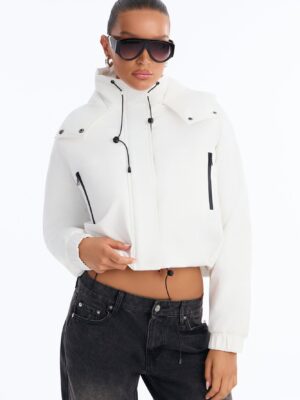Jacket in White 100% polyester