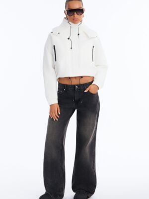 Jacket in White 100% polyester