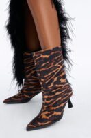 Back To Back Kitten Heel Booties - Brown Combo