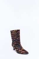 Back To Back Kitten Heel Booties - Brown Combo