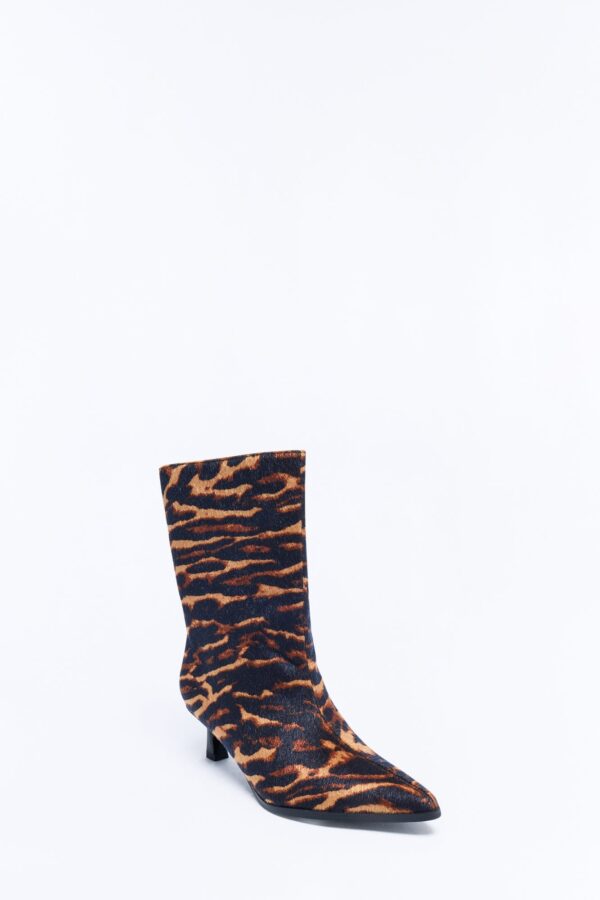 Back To Back Kitten Heel Booties - Brown Combo