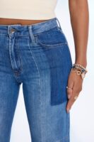 Destination Unknown Two Tone High RIse Mom Jeans - Dark Wash