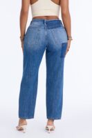 Destination Unknown Two Tone High RIse Mom Jeans - Dark Wash