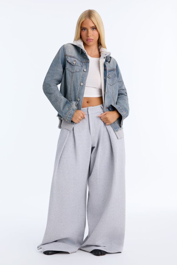 Perfect Day Lined Hooded Denim Jacket - Light Wash
