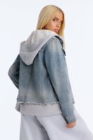 Perfect Day Lined Hooded Denim Jacket - Light Wash