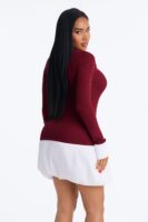 Burgundy Dress with mini