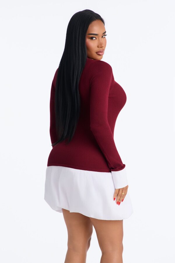 Burgundy Dress with mini