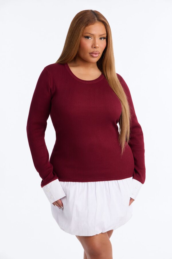 Burgundy Dress with mini