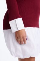 Burgundy Dress with mini