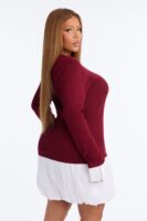 Burgundy Dress with mini