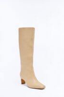 Steve Madden Jendi Leather Boots - Natural