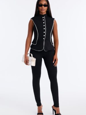 Black Jumpsuit with mock neck
