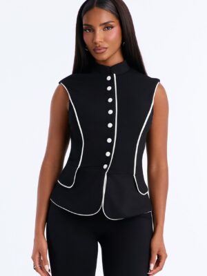 Black Jumpsuit with mock neck