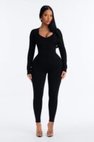 Jumpsuit in Black 88% rayon
