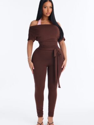 Jumpsuit in Chocolate