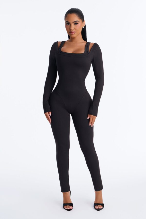 Black Jumpsuit with square neck