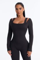 Black Jumpsuit with square neck
