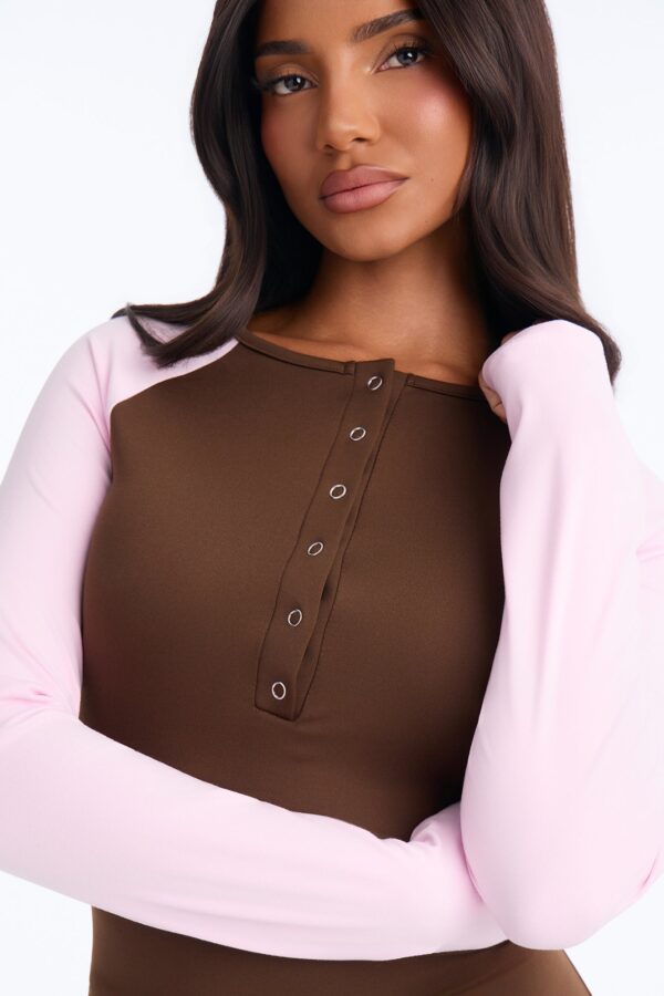 Brown Colorblock Jumpsuit
