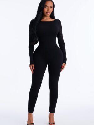 Jumpsuit in Black 95% rayon