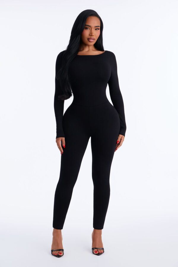 Jumpsuit in Black 95% rayon
