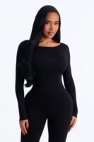 Jumpsuit in Black 95% rayon