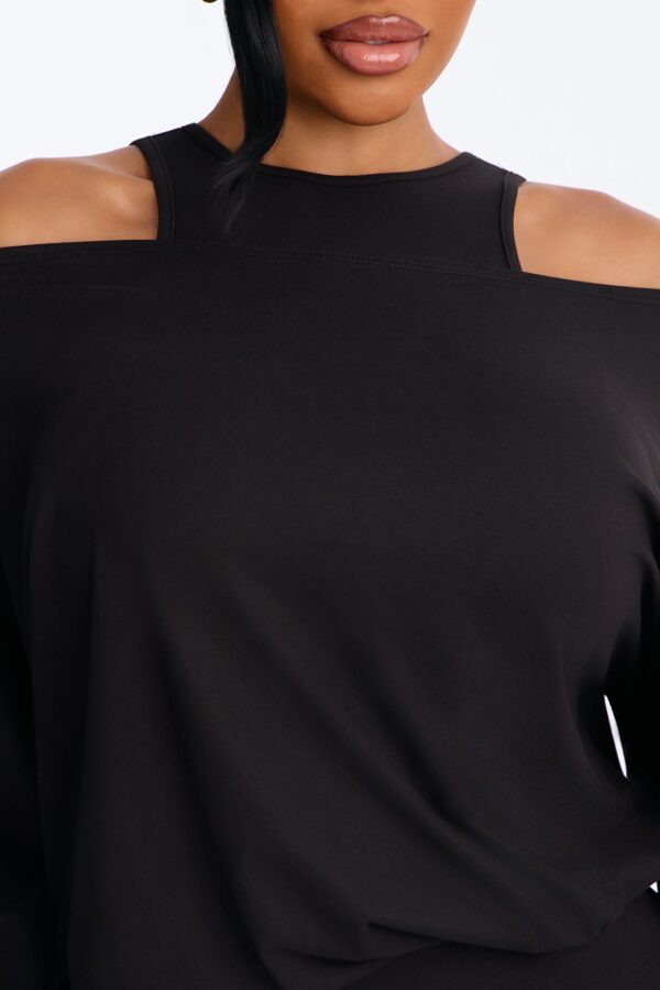 Presley Layered Off Shoulder Jumpsuit - Black